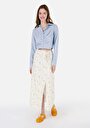 thumb-Afficher les détails de Jupe Blanc Midi Skirt Floraison Uni Mdi Femme
