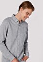 thumb-Afficher les détails de Chemise À Manches Longues Kaki Regular Fit Droit Lin Homme