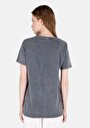 thumb-Afficher les détails de T-shirt À Manches Courtes Anthracite Regular Fit Imprimé Femme