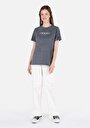 thumb-Afficher les détails de T-shirt À Manches Courtes Anthracite Regular Fit Imprimé Femme