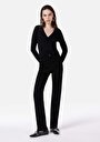 thumb-Afficher les détails de 792 Mila Pantalon Noir   En  Regular Fit Femme