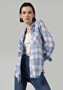 thumb-Afficher les détails de Chemise À Manches Longues Bleu Regular Fit   Femme