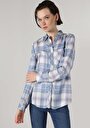 thumb-Afficher les détails de Chemise À Manches Longues Bleu Regular Fit   Femme