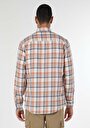 thumb-Afficher les détails de Chemise À Manches Longues Orange Regular Fit Plaid Popeline Homme