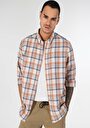 thumb-Afficher les détails de Chemise À Manches Longues Orange Regular Fit Plaid Popeline Homme