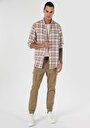 thumb-Afficher les détails de Chemise À Manches Longues Orange Regular Fit Plaid Popeline Homme