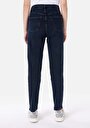 thumb-Afficher les détails de 896  Maria Pantalon Bleu Foncé Tapered Leg  En  Mom Fit Femme