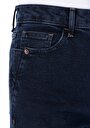 thumb-Afficher les détails de 896  Maria Pantalon Bleu Foncé Tapered Leg  En  Mom Fit Femme