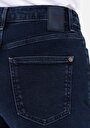 thumb-Afficher les détails de 896  Maria Pantalon Bleu Foncé Tapered Leg  En  Mom Fit Femme