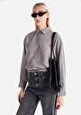 thumb-Afficher les détails de Chemise À Manches Longues Gris Regular Fit   Femme