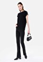 thumb-Afficher les détails de 797 Adel Pantalon Denim Flare High Rise En  Slim Fit Femme
