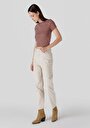 thumb-Afficher les détails de Pantalon Beige Wide Leg  En  Regular Fit Femme