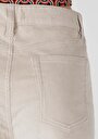 thumb-Afficher les détails de Pantalon Beige Wide Leg  En  Regular Fit Femme