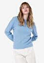thumb-Afficher les détails de T-shirt À Manches Longues Bleu Regular Fit  Femme