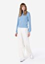 thumb-Afficher les détails de T-shirt À Manches Longues Bleu Regular Fit  Femme