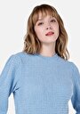 thumb-Afficher les détails de T-shirt À Manches Longues Bleu Regular Fit  Femme