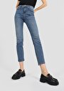thumb-Afficher les détails de 703 Carla Pantalon Bleu   En  Slim Fit Femme