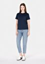 thumb-Afficher les détails de T-shirt À Manches Courtes Marine Regular Fit Brodé Femme