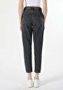 thumb-Afficher les détails de 896  Maria Pantalon Noir   En  Mom Fit Femme