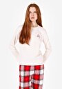 thumb-Afficher les détails de T-shirt À Manches Longues Ecru Regular Fit  Femme