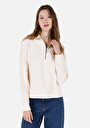 thumb-Afficher les détails de T-shirt À Manches Longues Ecru Regular Fit  Femme