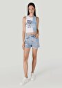 thumb-Afficher les détails de Short Bleu Regular Fit Femme