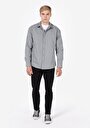thumb-Afficher les détails de Chemise À Manches Longues Gris Regular Fit Droit Ratière Homme