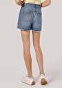 thumb-Afficher les détails de Short Bleu Mom Fit Femme