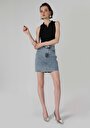 thumb-Afficher les détails de Jupe Bleu Slim Fit    Femme