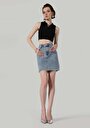 thumb-Afficher les détails de Jupe Bleu Slim Fit    Femme
