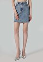 thumb-Afficher les détails de Jupe Bleu Slim Fit    Femme