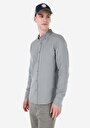 thumb-Afficher les détails de Chemise À Manches Longues Vert Slim Fit   Homme