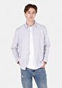 thumb-Afficher les détails de Chemise À Manches Longues Bleu Slim Fit Rayé Popeline Homme