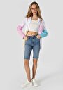 thumb-Afficher les détails de Short Bleu Slim Straight Fit Femme