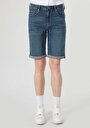 thumb-Afficher les détails de Short Bleu Foncé Straight Fit Homme