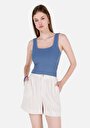 thumb-Afficher les détails de Tricot Bleu Slim Fit  Femme