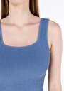 thumb-Afficher les détails de Tricot Bleu Slim Fit  Femme