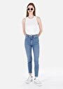 thumb-Afficher les détails de 760 Diana Pantalon Bleu   En  Skinny Fit Femme