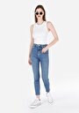 thumb-Afficher les détails de 760 Diana Pantalon Bleu   En  Skinny Fit Femme
