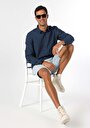 thumb-Afficher les détails de Chemise À Manches Longues Marine Comfort Fit   Homme