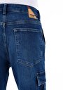 thumb-Afficher les détails de 071 Willy Pantalon Bleu Crop Leg Medium Rise En Jean Carrot Cargo Homme