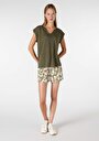 thumb-Afficher les détails de T-shirt À Manches Courtes Kaki Regular Fit  Femme