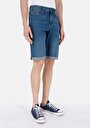 thumb-Afficher les détails de Short Bleu Foncé Straight Fit Homme