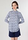 thumb-Afficher les détails de Chemise À Manches Longues Bleu Regular Fit   Femme