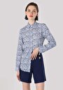 thumb-Afficher les détails de Chemise À Manches Longues Bleu Regular Fit   Femme