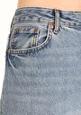 thumb-Afficher les détails de 851 Orya Pantalon Bleu Tapered Leg High Rise En  Barrel Fit Femme
