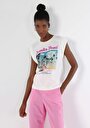 thumb-Afficher les détails de T-shirt À Manches Courtes Blanc Regular Fit  Femme