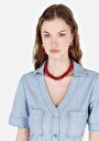 thumb-Afficher les détails de Robe Blanc Slim Fit Manches Courtes Normale Jean Femme