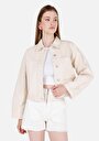 thumb-Afficher les détails de Veste De Blazer Blanc Oversize Fit Manches Longues  Femme