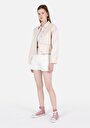 thumb-Afficher les détails de Veste De Blazer Blanc Oversize Fit Manches Longues  Femme